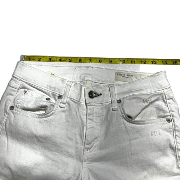 Rag & Bone Dre Cropped Jeans White Waist 25 - Picture 5 of 11